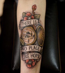 There is no place like home house tattoo
