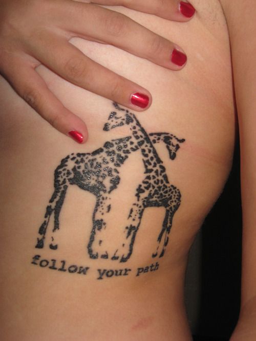 follow your path giraffee tattoo