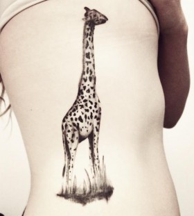 giraffe side tattoo
