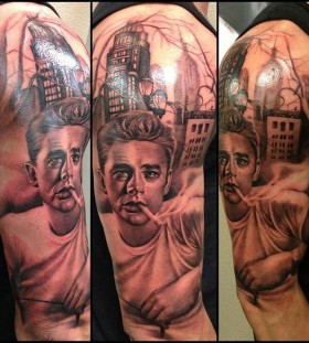 james dean tattoo on arm