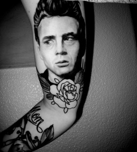 james dean with rose tattoo