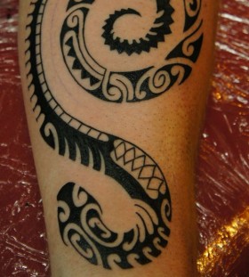 polynesian snake tattoo
