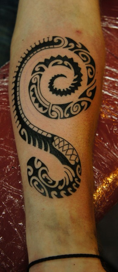 polynesian snake tattoo