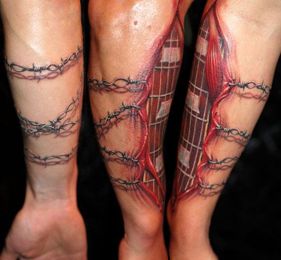 3D arm tattoo by James Tattooart