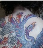 Great 3D Bird Tattoos Design on Back