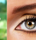 Best 3D Eyebrow Tattoo with Gold Eyes for Women