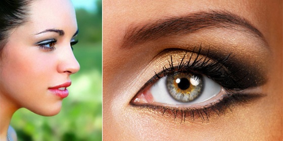 Best 3D Eyebrow Tattoo with Gold Eyes for Women