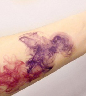 Abstract watercolor tattoo
