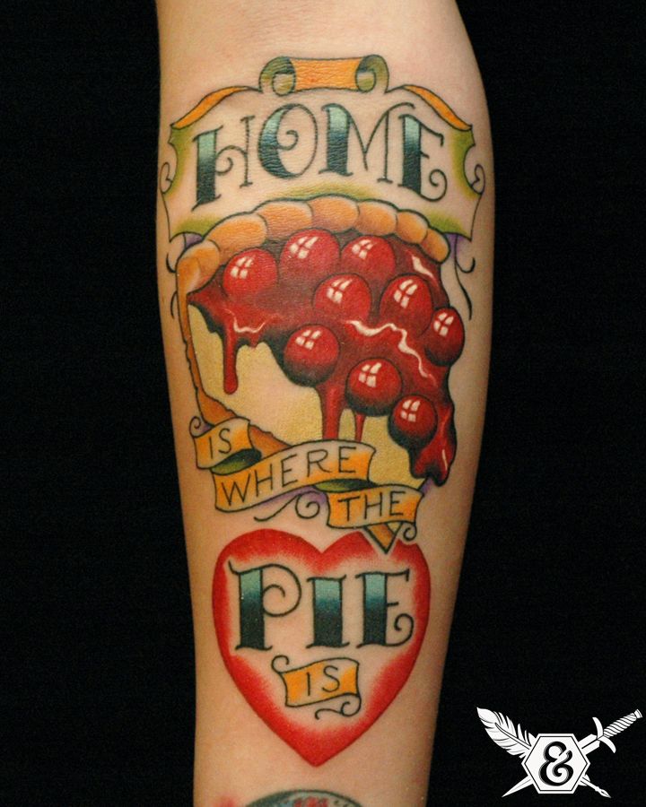 Adorable looking pizza tattoo