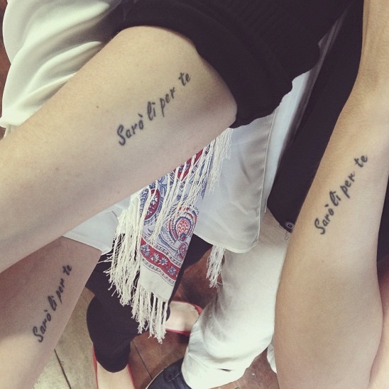 Adorable quote family love tattoo