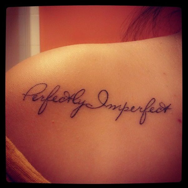 Adorable quote shoulder tattoo
