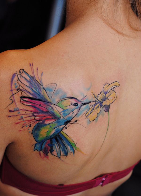 Amazing Hummingbird Tattoo