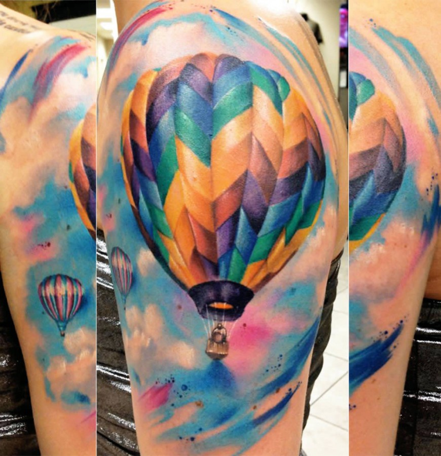 35 Poetic Hot Air Balloon Tattoos  Tattoodo