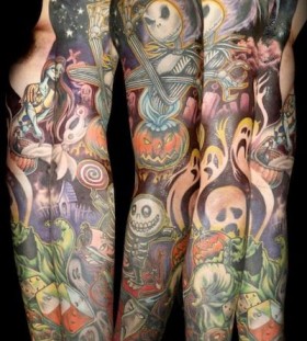 Amazing arm's scary tattoo