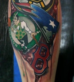 Amazing arm's sport tattoo