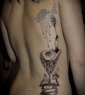 Amazing back tattoo by Expanded Eye