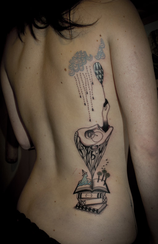 Amazing back tattoo by Expanded Eye
