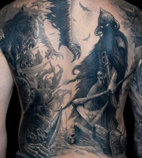 Amazing back tattoo by James Tattooart