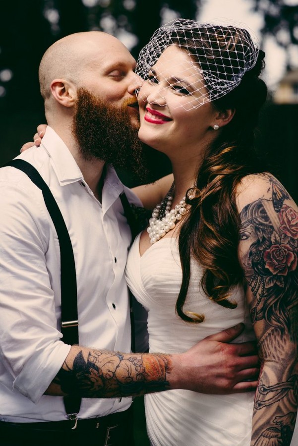 Amazing couple bride tattoo