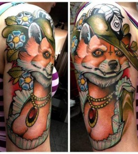 Amazing fox tattoo by Alex Dorfler