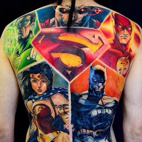 Marvel's superheroes tattoo designs