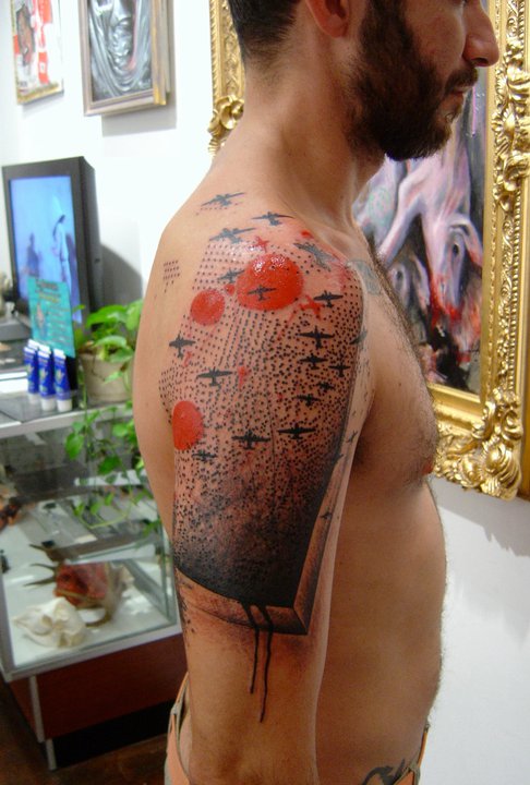 Amazing style arm tattoo