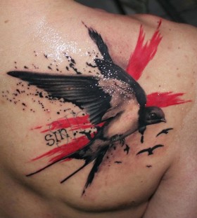 Amazing swallow tattoo design