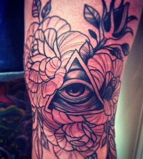 Amazing triangle eye tattoo