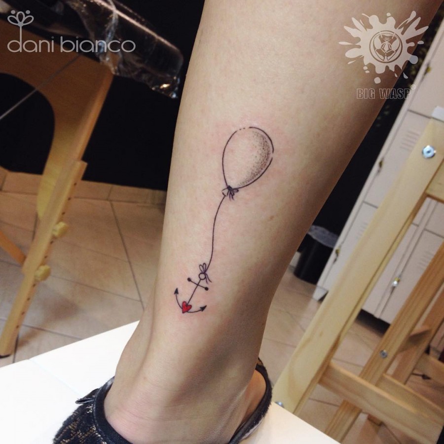 anchor-and-balloon-tattoo