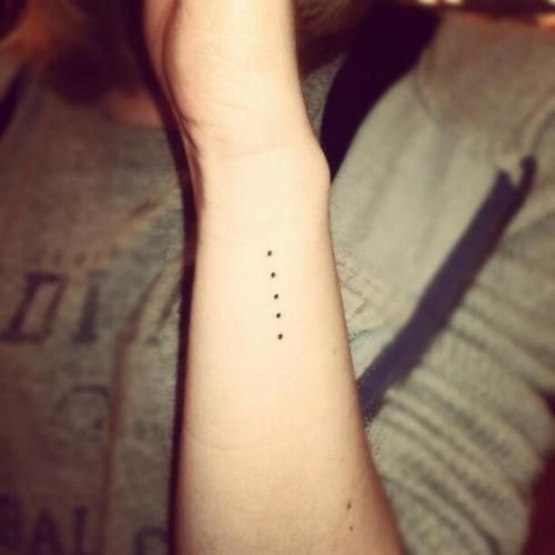Arm’s with five dots tiny tattoo