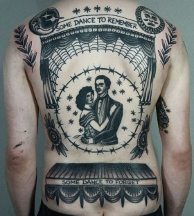 Awesome back tattoo by Philip Yarnell