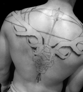 Awesome bow and arrow tattoo