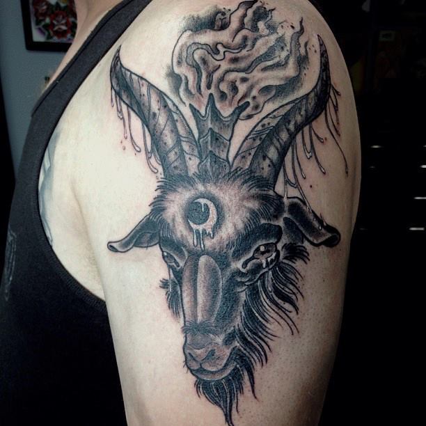 Awesome goat arm tattoo