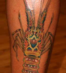 Awesome lobster leg tattoo