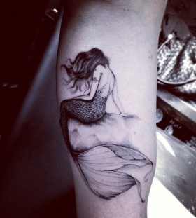 Awesome mermaid tattoo by Dr Woo