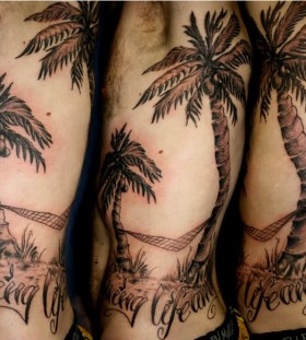 Awesome palm tree tattoo