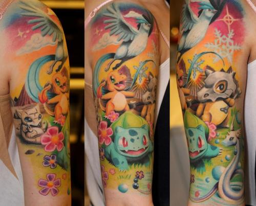 Awesome pokemon arm tattoo