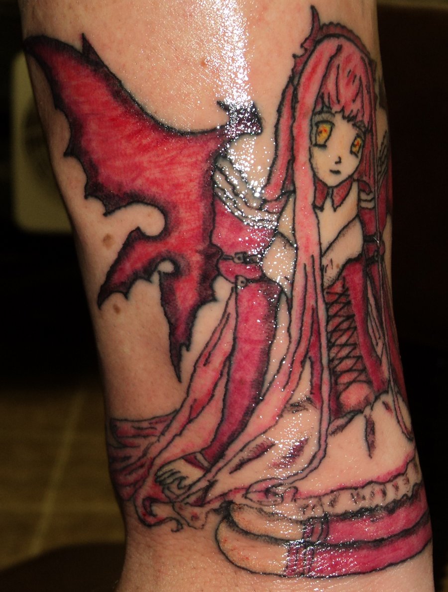 Awesome wings anime tattoo