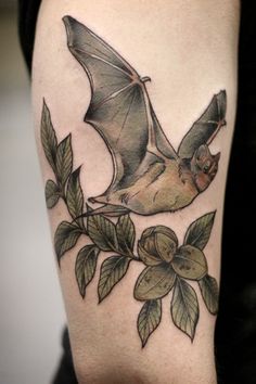 Bat tattoo by Kirsten Holliday