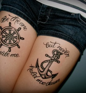 Be the one to guide me wheel tattoo