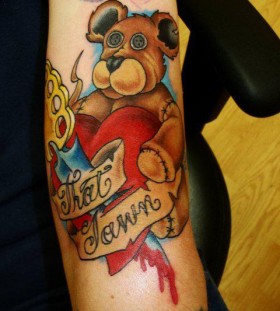 Beautiful teddy bear tattoo