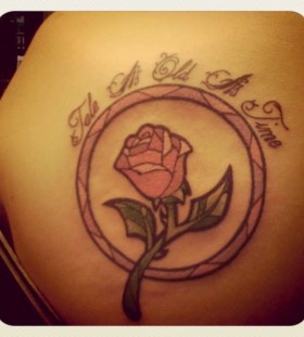 Beauty and the beast enchanted rose tattoo