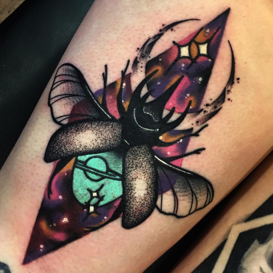 beetle tattoo by littleandytattoo
