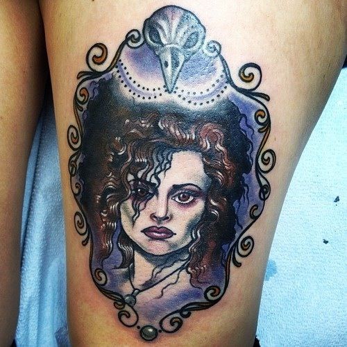 Bellatrix Lestrange tattoo by Eva Huber