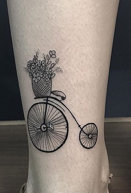 bicycle tattoo by thitattoo