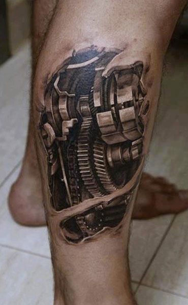 Biomechanical tattoo by Dmitriy Samohin