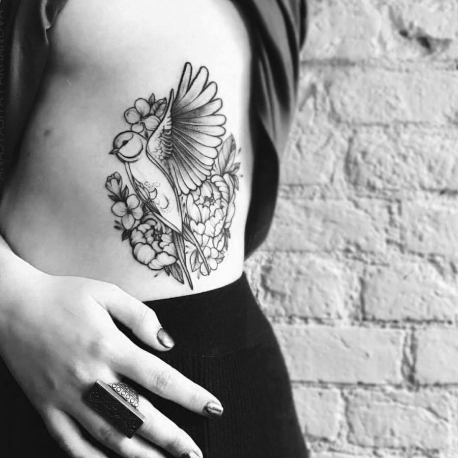 bird tattoo by anastasiya pakhanova