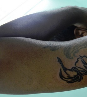 Black ink sagittarius tattoo design