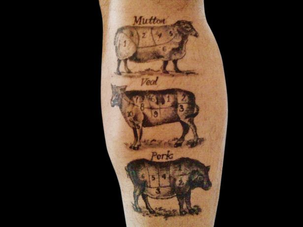 Black pork and other food tattoo