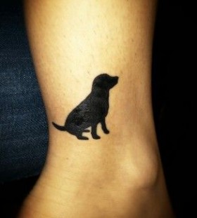 Black pretty dog's tattoo
